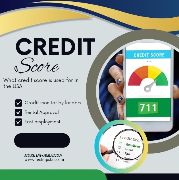 What credit score is used for in the USA